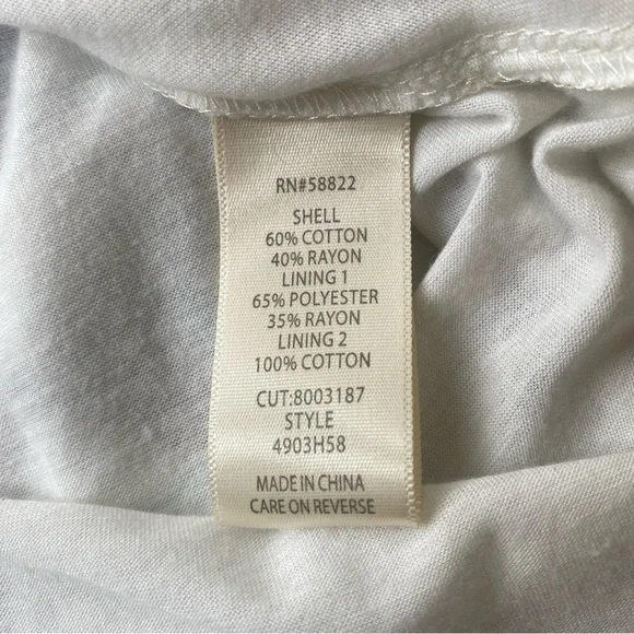 Max Studio London Floral Maxi Dress Blue White V-Neck Flutter Sleeve Large - Picture 6 of 7